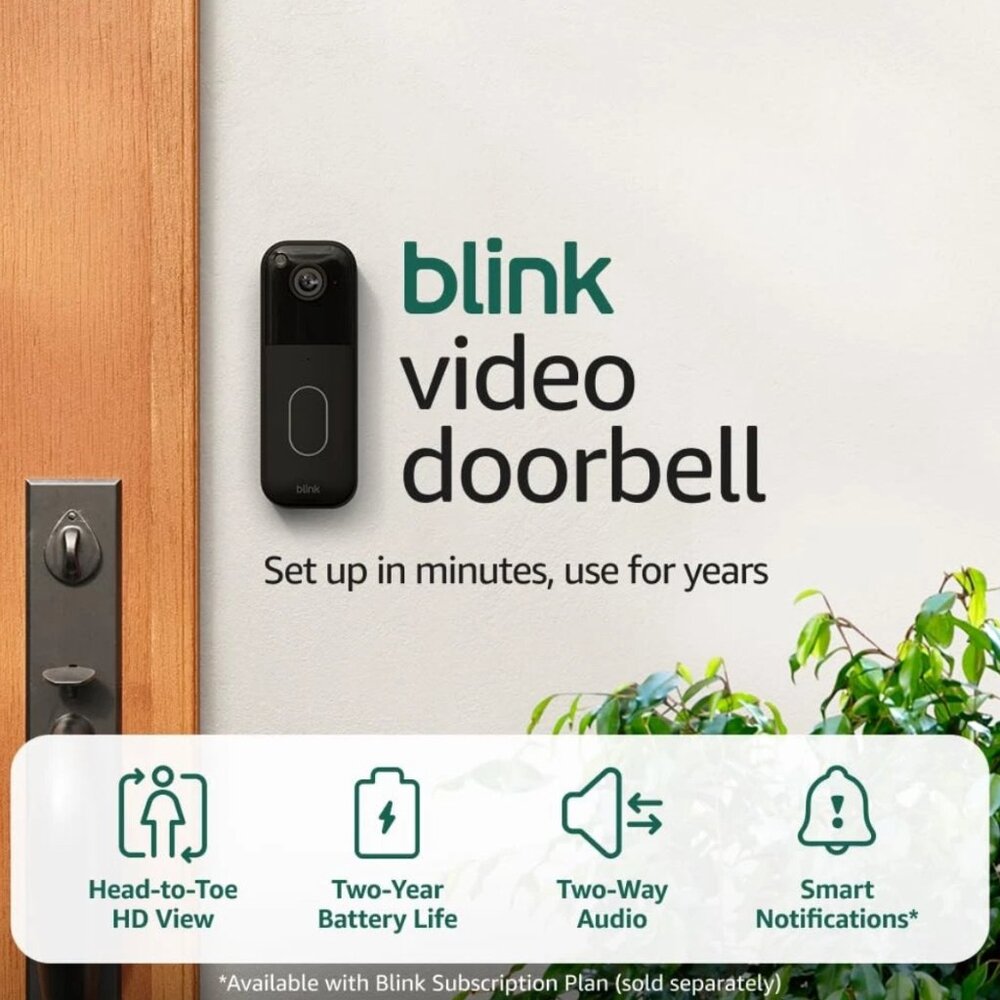 Blink Video Doorbell (Latest Model) Head-to-toe HD view, 2-Year Battery - SEALED - Picture 3 of 8